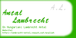 antal lambrecht business card